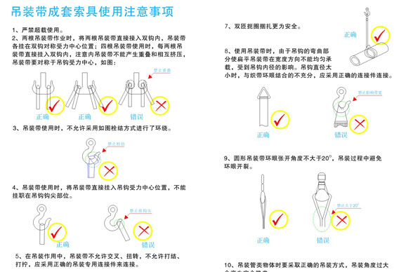 合成纖維吊裝帶使用注意事項及報廢標準