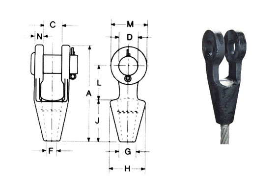 開(kāi)式澆鑄用接頭索具(YT05E)